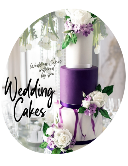Lake District Wedding Cakes Supplier Purple Wedding Cake with Sugar Flowers